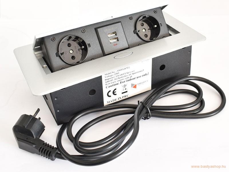 ModulBox2-2x230 V és 2xUSB konnektor-elosztó