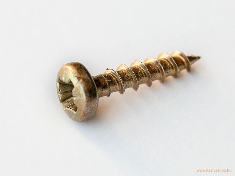 REDŐNY RENDSZER CSAVAR 3,5x16mm D FEJŰ ACÉL, SÁRGÍTOTT