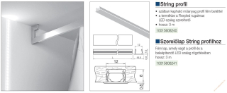 Szerelőlap String profilhoz